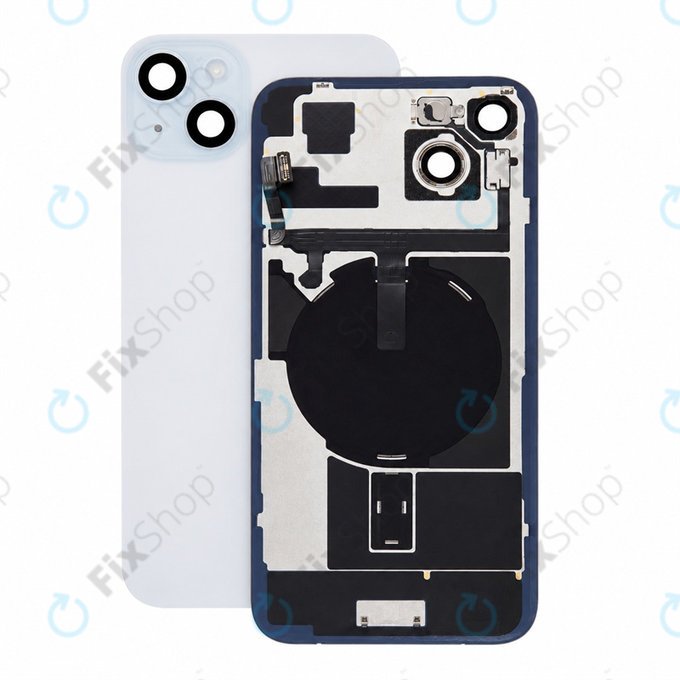 Verre de coque arrière pour iPhone 15 Plus, Blue, Pulled A