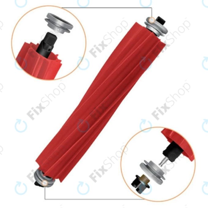 Kit de pièces de rechange pour Xiaomi Roborock Q7+, Q7 Max, Q7 Max+ (2x Brosse principale, 4x Filtre, 4x Brosse latérale – blanche)
