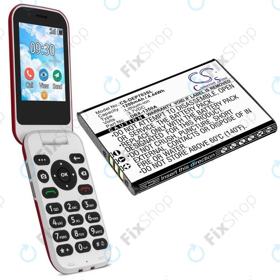 Batterie pour Doro 7030, 7031, DFC-0270, 7080, 1200mAh, Li-Ion, 3.7V, DBX-1350A, HQ