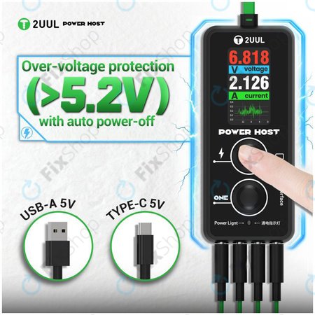 Testeur numérique de tension et de courant USB-C (Power Host), 2UUL PW15