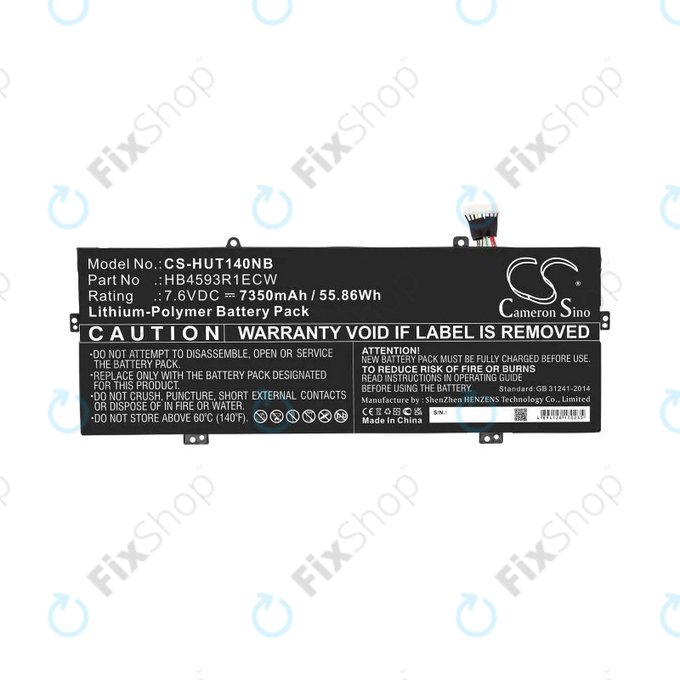 Huawei MateBook X Pro - Batterie HB4593R1ECW 7350mAh HQ