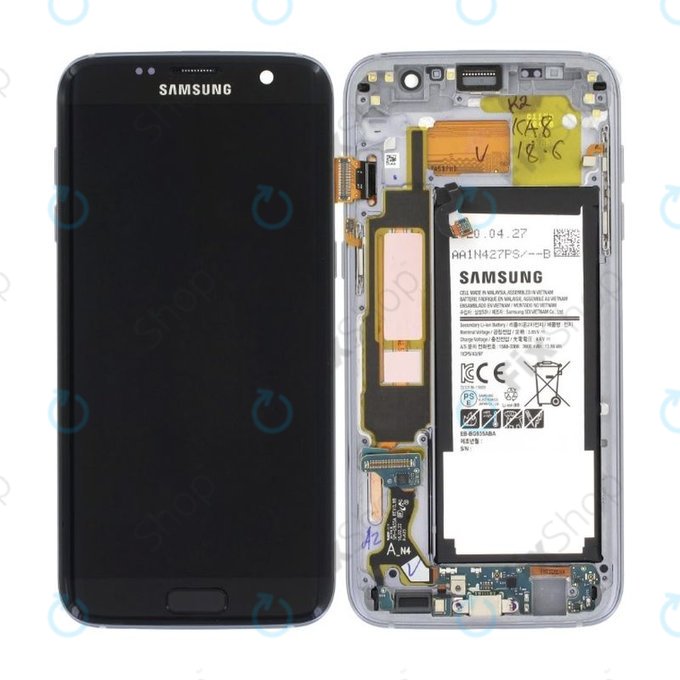 Samsung Galaxy S7 Edge G935F - Écran LCD + Ecran Tactile + Cadre + Batterie (Noir) - GH82-13359A Genuine Service Pack