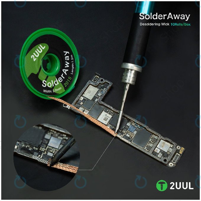 Tresse à dessouder, Solder Vampire, 2UUL DW11, 10 rouleaux/boîte