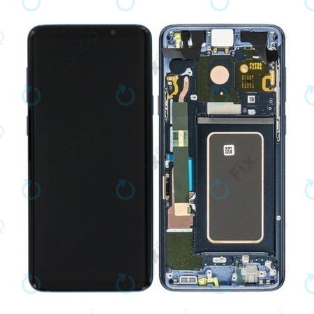 Samsung Galaxy S9 Plus G965F, G965FD - Écran LCD + Ecran Tactile + Cadre (Bleu Corail) - GH97-21691D, GH97-21722D, GH97-21692D Genuine Service Pack