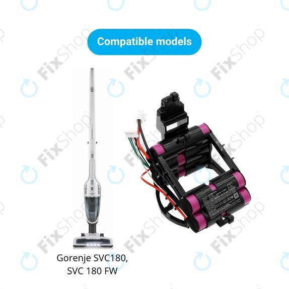 Gorenje SVC-series - Batterie 861789 Li-Ion 18.0V 3000mAh HQ