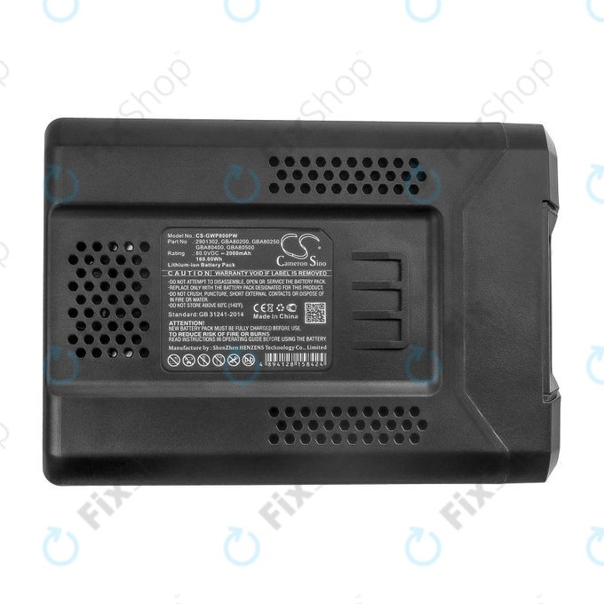 Batterie pour Greenworks Pro 80V, Cramer 82V, Stiga Combi, Stiga Multiclip, 2000mAh, Li-Ion, 80V, 2901302, HQ