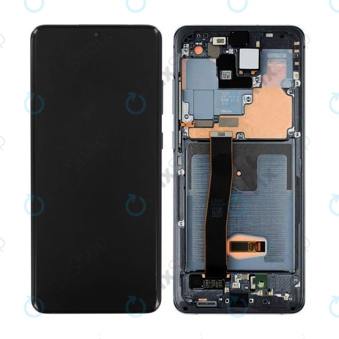 Samsung Galaxy S20 Ultra G988F - Écran LCD + Ecran Tactile + Cadre + Caméra Avant (Noir Cosmique) - GH82-22271A, GH82-22327A Genuine Service Pack