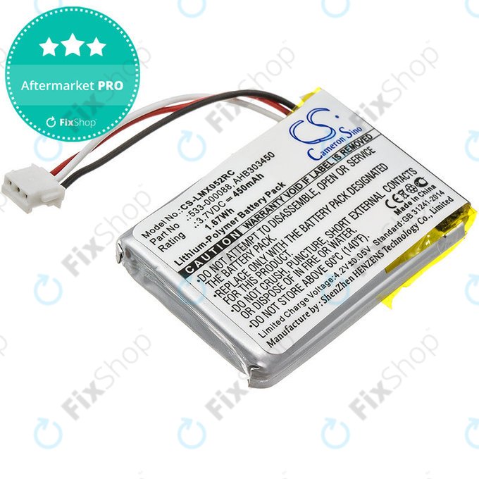 Batterie pour Logitech MX Master, 450mAh, Li-Pol, 3.7V, AHB303450, HQ