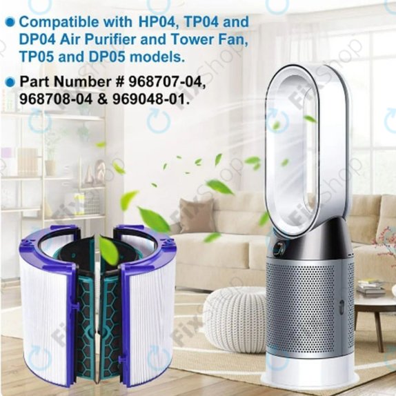 Dyson Pure Hot+Cool, Pure Cool - Ensemble de filtres (HEPA + Charbon actif)