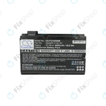 Batterie pour Fujitsu Amilo Pi3450, Amilo Pi3525, Amilo Pi3540, 4400mAh, Li-Ion, 11.1V, 3S4400-C1S1-07, HQ