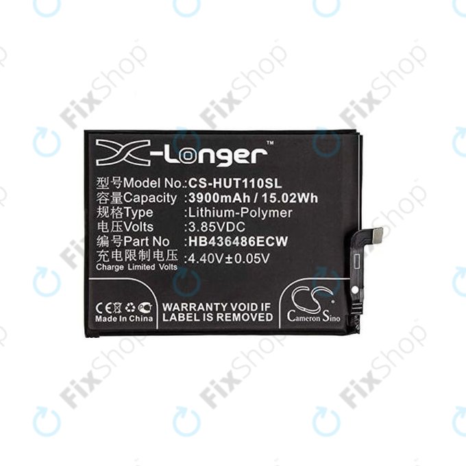 Huawei Mate 10 Lite, Mate 10 Pro, Mate 20, Nova 2i, P20 Pro, Honor View 20 - Batterie HB436486ECW 3900mAh HQ