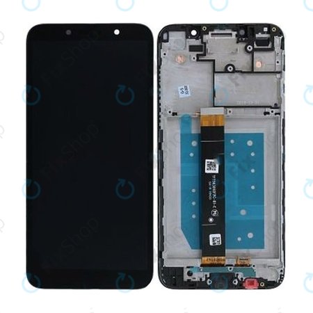 Motorola Moto E6 Play - Écran LCD + Écran Tactile + Cadre (Acier Noir) - 5D68C15720 Genuine Service Pack