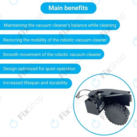 Roidmi EVE Plus - Roue avec moteur (gauche) (Noir)