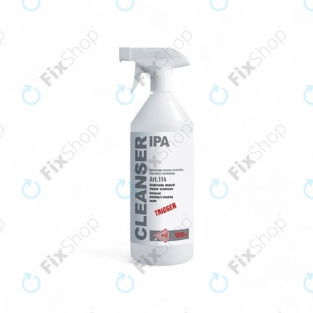 Isopropanol 100%, 1000 ml, avec pulvérisateur, Cleanser IPA