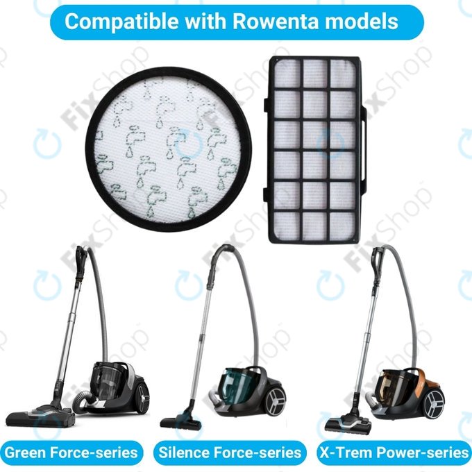 Rowenta Green Force, Silence Force, X-Trem Power - Ensemble de filtres