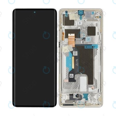 Motorola Edge 50 Ultra - Écran LCD + Écran tactile + Cadre (Nordic Wood) - 5D68C24484 Genuine Service Pack