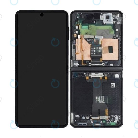 Samsung Galaxy Z Flip 7 F766B - Écran LCD + Écran tactile + Cadre (Jetblack) OLED