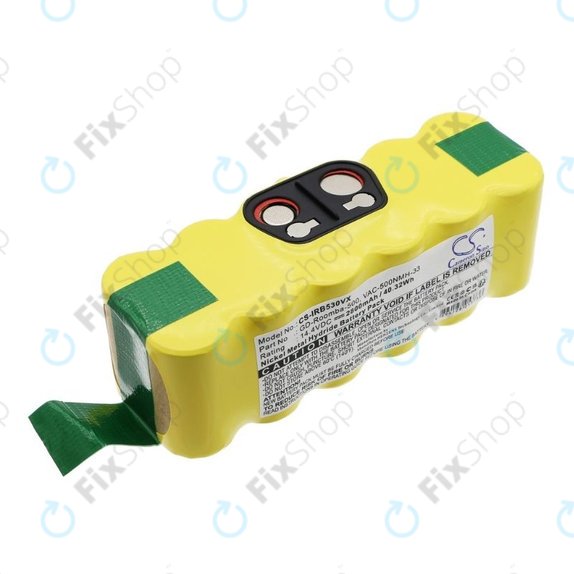 iRobot Roomba 500, 600, 700, 800, 900-series, R3, Scooba 450, Vileda 137173 - Batterie 11702, GD-Roomba-500, VAC-500NMH-33 14.4V 2800mAh HQ