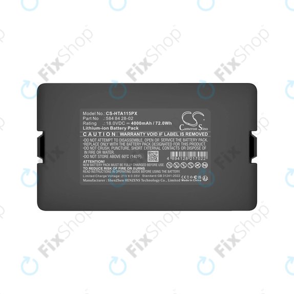 Batterie pour Flymo Easilife 200, Gardena Automower 310, Husqvarna Automower 315X, 4000mAh, Li-Ion, 18.0V, 584 84 28-02, HQ