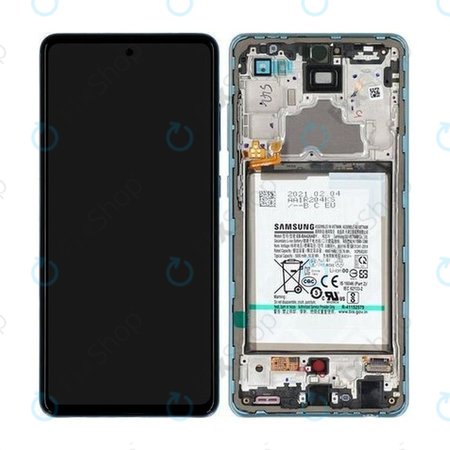 Samsung Galaxy A72 A725F, A726B - Écran LCD + Écran tactile + Cadre + Batterie (Bleu génial) - GH82-25541B, GH82-25542B Genuine Service Pack