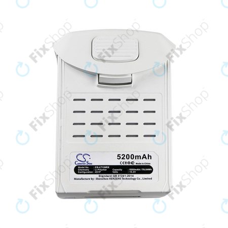 Batterie pour DJI Phantom 4, 5200mAh, Li-Pol, 15.2V, HQ