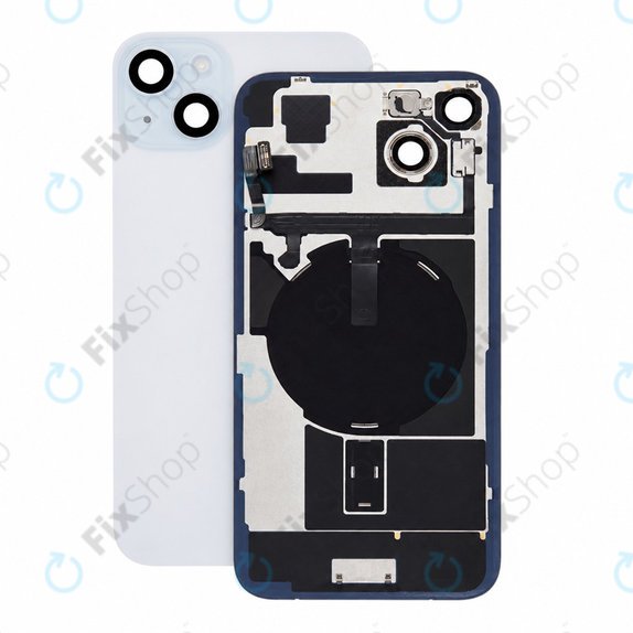 Verre de coque arrière pour iPhone 15 Plus, Blue, Pulled A