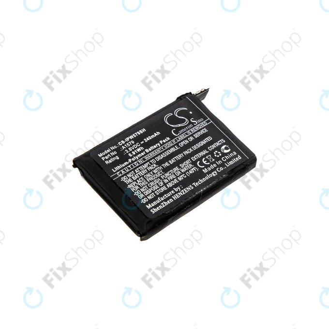 Batterie pour Apple Watch 1 42 mm, 240mAh, Li-Pol, 3.8 V, A1579, HQ