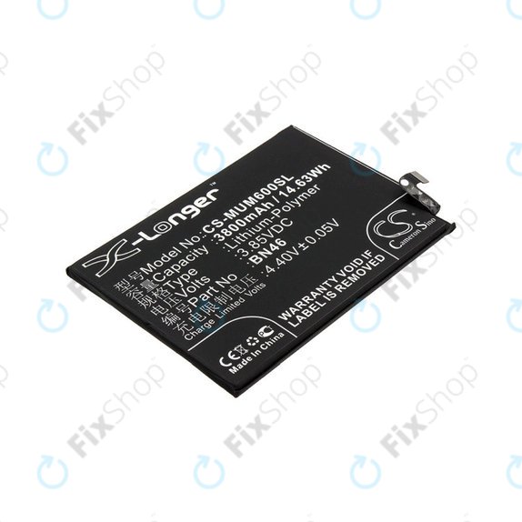 Batterie pour Xiaomi Redmi Note 8T, 3800mAh, Li-Pol, 3.85 V, BN46, HQ