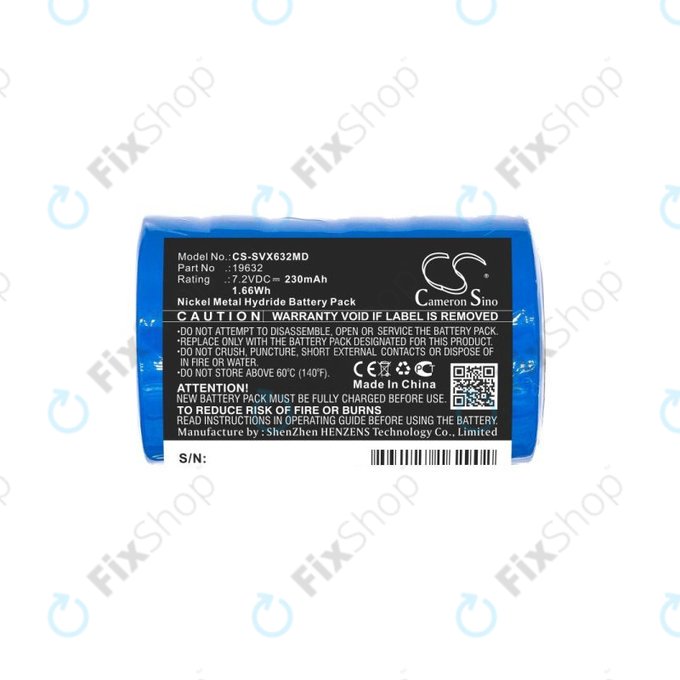 Batterie pour Servox Digital XI Speech, Servox Speech, 230mAh, Ni-MH, 7.2V, 19632, HQ