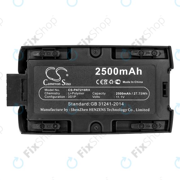 Batterie pour Parrot Bebop 2, Parrot Bebop 2 Pro, 2500mAh, Li-Pol, 11.1V, HQ