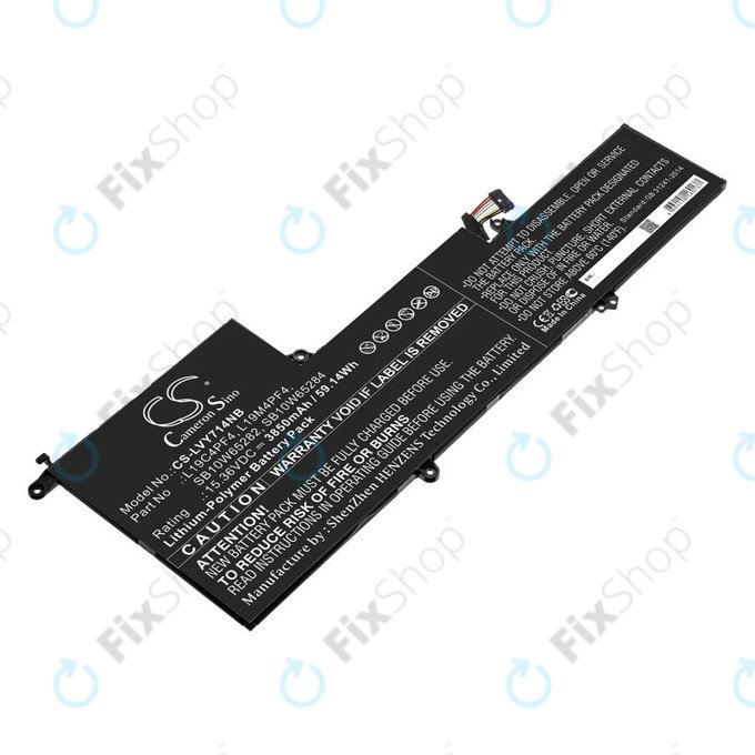 Batterie pour Lenovo Yoga Slim 7, 14s, 3850mAh, Li-Pol, 15.36V, L19C4PF4, HQ