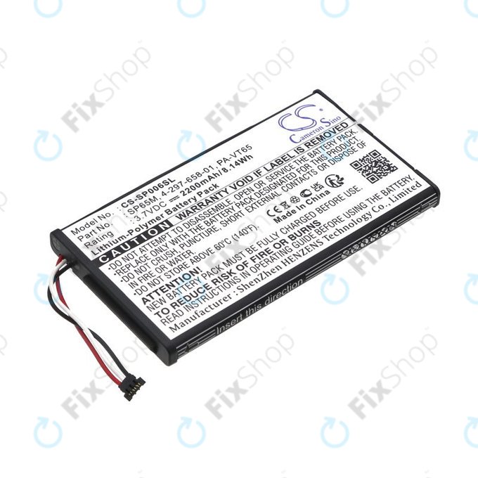 Batterie pour Sony PS Vita, 2200mAh, Li-Pol, 3.7V, SP65M, HQ