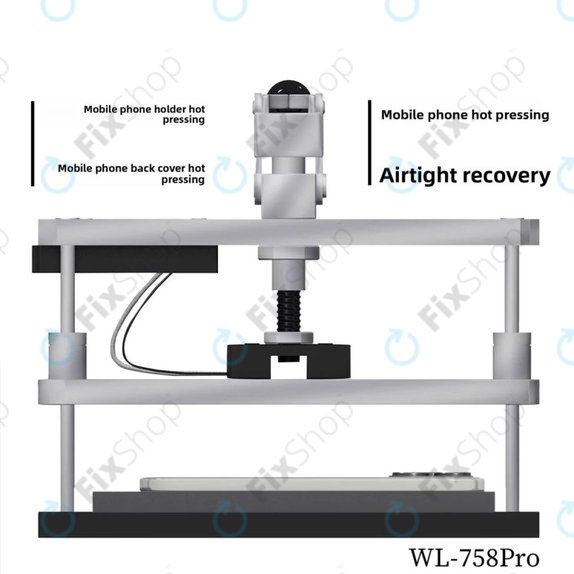 Wylie WL-758 Pro - Presse chauffante pour la réparation d’écrans et de coques arrière, 220V, EU