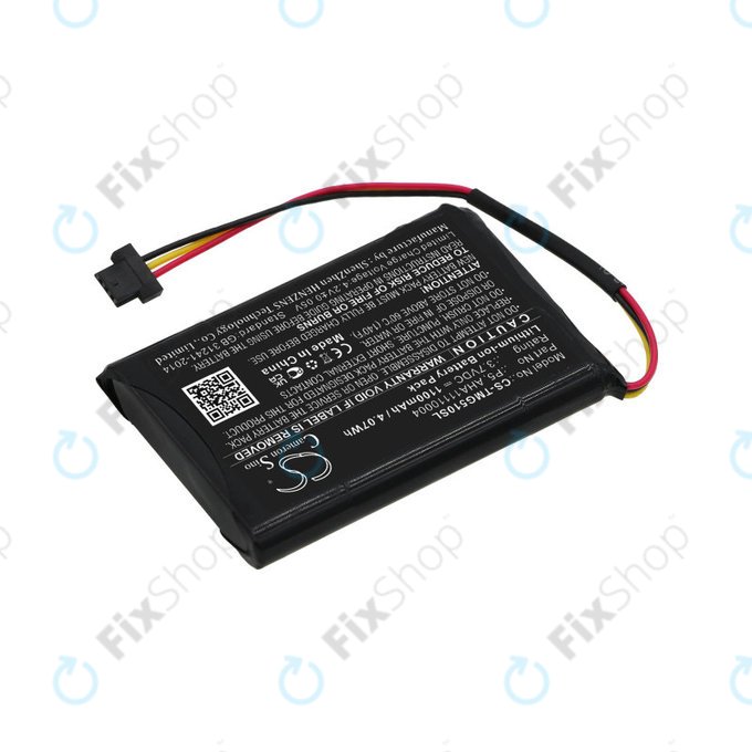Batterie pour TomTom Go 510, 1100mAh, Li-Ion, 3.7V, AHA11110004, HQ