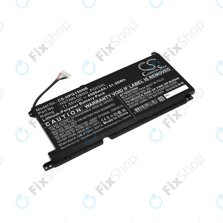 Batterie pour HP Pavilion Gaming 15,16, Spectre X360 15, 4500mAh, Li-Pol, 11.55V, 3ICP6/60/72, HQ