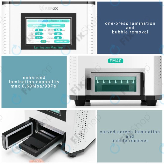 Refox FM40 - Machine de Laminage d'Écran LCD 3en1