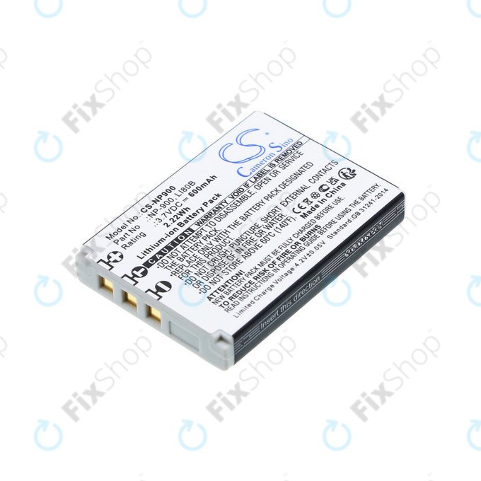 Batterie pour Agfa, Aosta, Avant, Benq, Minolta, Olympus, Polaroid, 600mAh, Li-Ion, 3.7V, Li-80B, HQ