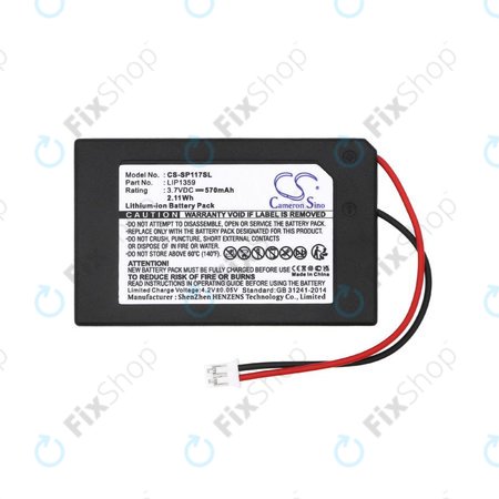 Batterie pour Sony Dualshock 3, 570mAh, Li-Ion, 3.7V, LIP1359, HQ