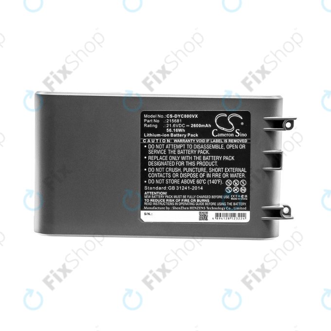 Dyson V8 - Batterie 215681, PM8-US-HFB1497A Li-Ion 21.6V 2600mAh HQ