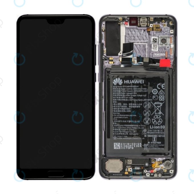 Huawei P20 Pro CLT-L29, CLT-L09 - Écran LCD + Écran tactile + Cadre + Batterie (Twilight) - 02351WTU