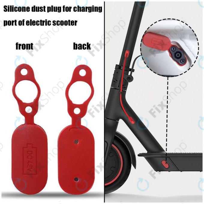 Xiaomi Mi Electric Scooter 1S, 2 M365, Essential, Pro, Pro 2 - Connecteur de charge Capuchon décoratif s Aimant (Red)