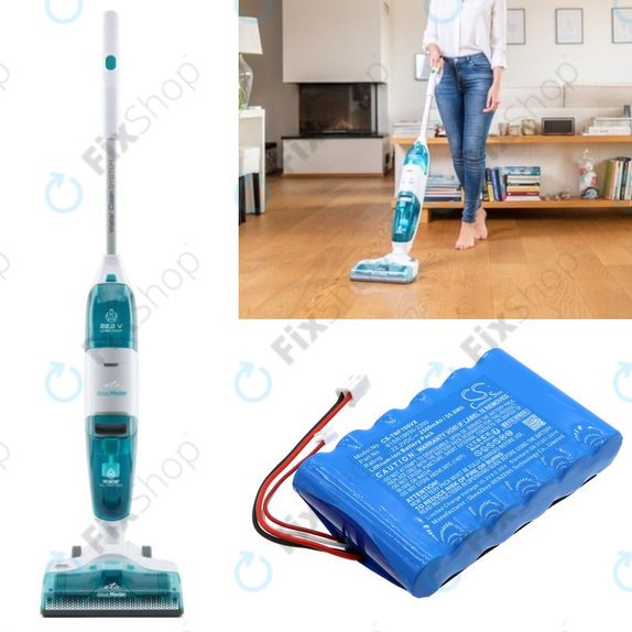 Batterie pour ETA Aquamaster 1230, Tineco iFloor Wet Dry Vacuum, 2500mAh, Li-Ion, 22.2V, 61SR18650-2200, HQ