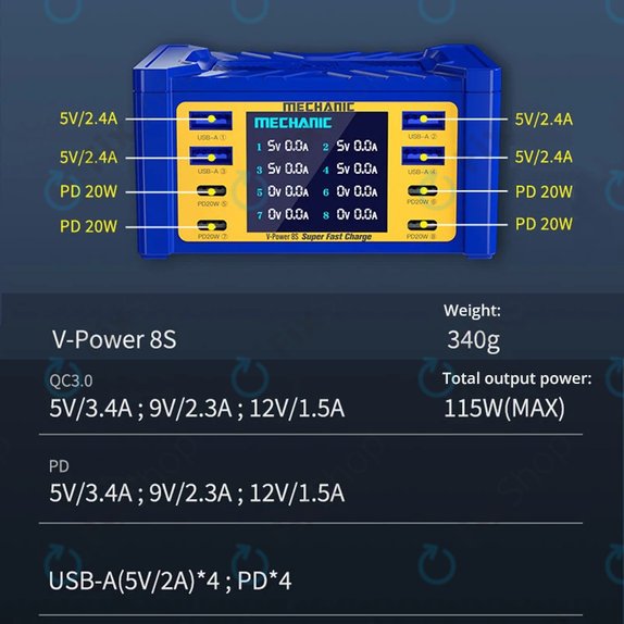 Mechanic V-Power 8S - Station de Charge de Service