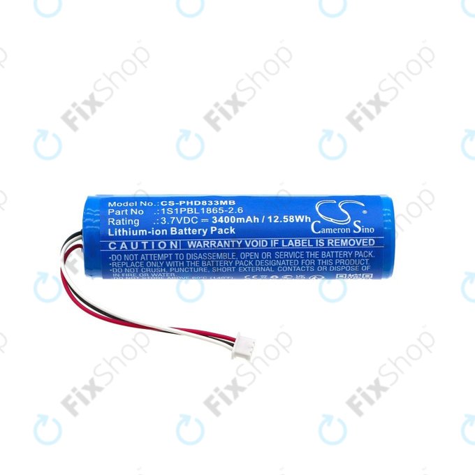 Batterie pour Philips Avent SCD833, Avent SCD835, Avent SCD841, Avent SCD831, 3400mAh, Li-ion, 3.7V, 1S1PBL1865-2.6, HQ