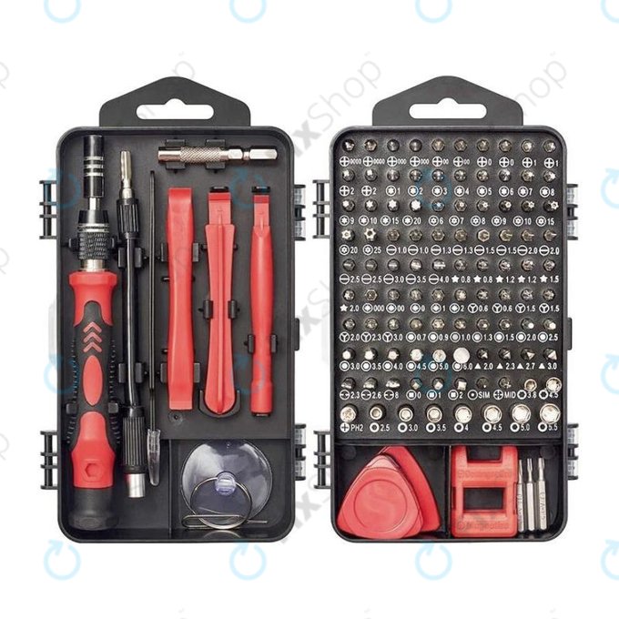 Kingsdun - Jeu de tournevis professionnels pour iPhone 117in1 (Édition Rouge)