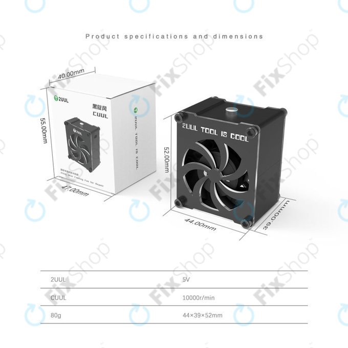 2UUL Cuul - Mini ventilateur de refroidissement pour réparation