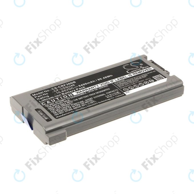 Batterie pour Panasonic Toughbook CF-30, 31, 53, 8400mAh, Li-Ion, 10.65V, CF-VZSU46, HQ