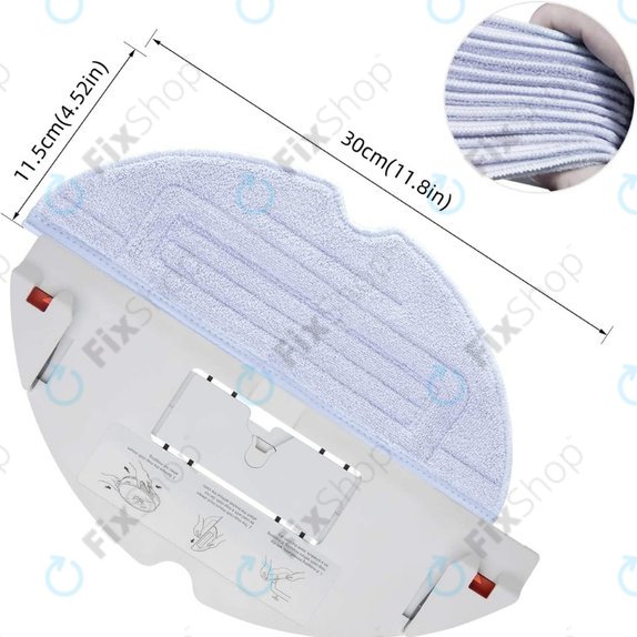 Chiffon de vadrouille, 2 pièces, Microfibre pour Xiaomi Roborock S7, S7+, S7 MaxV, S7 MaxV Ultra, S7 Pro Ultra, S8, S8+, T7S Plus