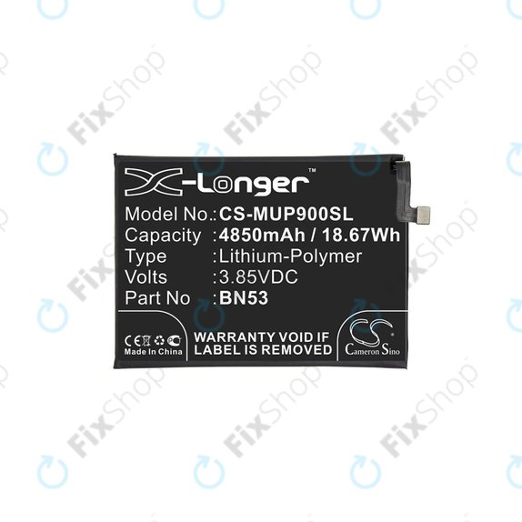Xiaomi Redmi Note 9 Pro - Batterie BN53 4850mAh HQ