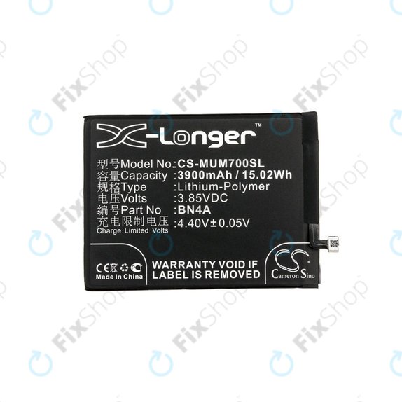 Batterie pour Xiaomi Redmi Note 7, 3900mAh, Li-Pol, 3.85 V, BN4A, HQ